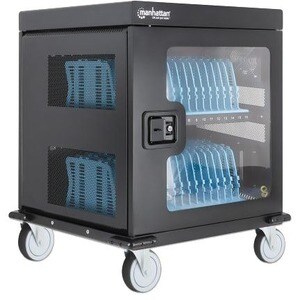 Charging Cabinet/Cart via AC Adapter (UK) x32 Devices, Trolley, Using supplied AC Adapter (power cables) included with dev