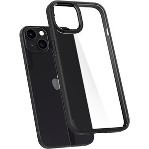 Spigen Ultra Hybrid Case for Apple iPhone 13 Smartphone - Matte Black - Shock Absorbing, Drop Resistant - Thermoplastic Po