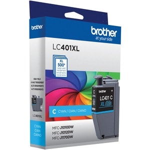 Brother LC401XLCS Original High Yield Inkjet Ink Cartridge - Single Pack - Cyan - 1 Pack - 500 Pages