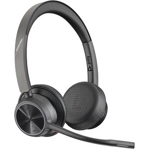 Poly Voyager 4320 UC Wireless Headset with Charge Stand, USB-C - Stereo - USB Type C - Wired/Wireless - Bluetooth - 164 ft