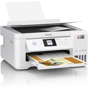 Epson ET-2856 Wireless EcoTank Inkjet Multifunction Printer - Colour - White - Copier/Printer/Scanner - 33 ppm Mono/15 ppm