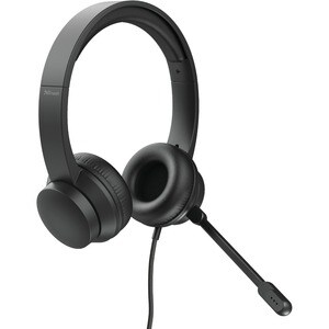 Trust Rydo Wired On-ear Stereo Headset - Black - Binaural - Ear-cup - 20 Hz to 20 kHz - 180 cm Cable - USB