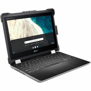 MAXCases Extreme Shell-L Rugged New Case for Acer Chromebook - Textured Grip - Clear/Black - Impact Resistant, Scratch Res