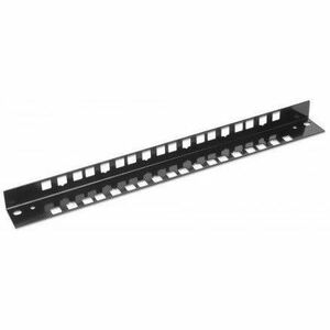 Intellinet Mounting Rail - Grey - 19" Wall Mount Rails, 6U, Black, 2-pack