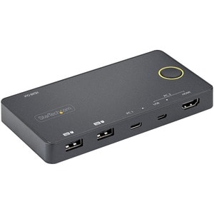 StarTech.com SV221HUC4K KVM Switchbox - 2 Computer(s) - 1 Local User(s) - 3840 x 2160 - 4 x USB - USB 2.0 - 2 x HDMI