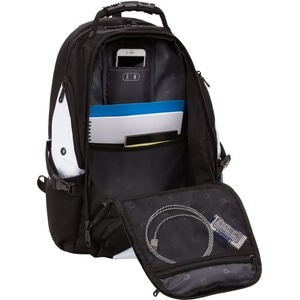 SwissGear ScanSmart 1900204418 Carrying Case (Backpack) for 17" Notebook - Black/White - 1200D Polyester Body - Checkpoint