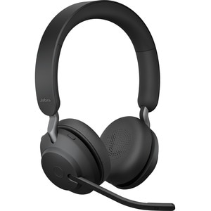 Jabra Evolve2 65 无线 头戴式 立体声 耳机 - 黑 - 双声道 - 上耳式 - 蓝牙 - A 型 USB