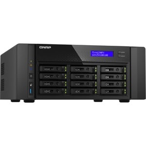 QNAP TS-h1290FX-7302P-128G 12 x Total de compartimentos Sistema de armazenamento SAN/NAS - 5 GB Flash Memory Capacity - AM
