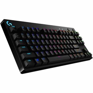 Logitech G PRO Gaming Keyboard - Cable Connectivity - USB Interface - RGB LED - Spanish - QWERTY Layout - Black - Mechanic