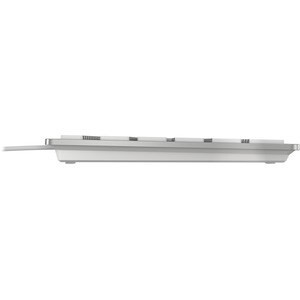 CHERRY KC 6000 SLIM Keyboard - Cable Connectivity - USB Interface - English (UK) - Silver - SX Keyswitch - 105 Key(s) - Mu