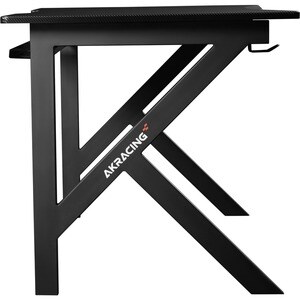 AKRACING Summit Gaming Desk - Black Carbon Fiber Texture Rectangle Top - Black Base