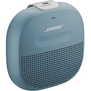 Bose SoundLink Micro Portable Bluetooth Speaker System - Google Assistant, Siri Supported - Stone Blue - Battery Rechargea