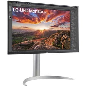 LG 27BP85UN-W 27" 4K UHD Edge LED Gaming LCD Monitor - 16:9 - Silver, Black, White - 27" Class - In-plane Switching (IPS) 