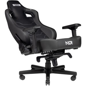 Next Level Racing Elite Gaming Chair Black Leather Edition - For Game - Leather, Aluminum, Suede, PU Leather - Black