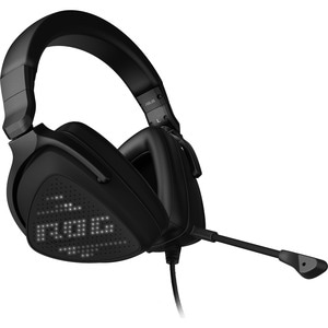 Asus ROG Delta S Animate Wired Over-the-head Stereo Gaming Headset - Black - Binaural - Ear-cup - 32 Ohm - 20 Hz to 40 kHz