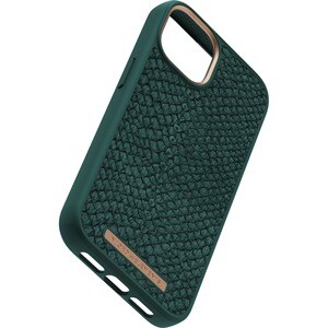 Njord Case for Apple iPhone 14 Pro Smartphone - Dark Green - Drop Resistant, Scratch Resistant, Dirt Proof - Salmon Leather