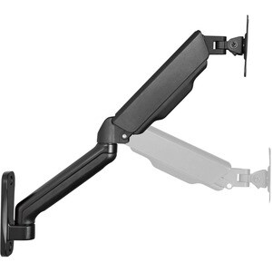 Digitus Wall Mount for Monitor, Flat Panel Display, Curved Screen Display, LCD Display - Matte Black - Height Adjustable -