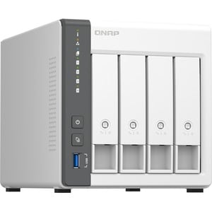 QNAP TS-433-4G 4 x Gesamtzahl Einschübe SAN/NAS-Speichersystem - 4 GB Größe Flash-Speicher - ARM Cortex A55 Quad-Core 2 GH