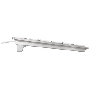 CHERRY KC 6000 SLIM Keyboard - Cable Connectivity - USB Interface - English (US) - Silver, White - Scissors Keyswitch - Ma