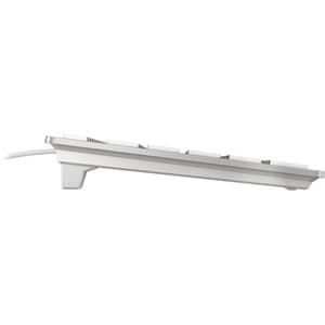 CHERRY KC 6000 SLIM Keyboard - Cable Connectivity - USB Interface - English (US) - Silver, White - Scissors Keyswitch - 10