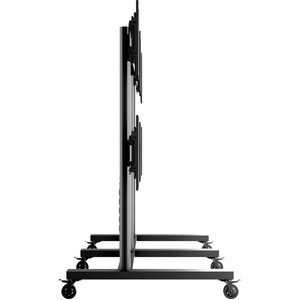 Carrello per schermo ITB - 240 kg Capacità - 6 Casters - Alluminio - Nero - 101,6 cm (40") a 165,1 cm (65") Screen Supported