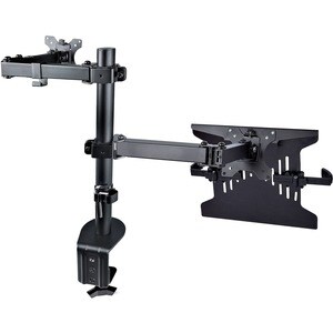 StarTech.com Monitor Arm with VESA Laptop Tray, For a Laptop & Single Display up to 32" , Adjustable Desk Laptop Arm Mount
