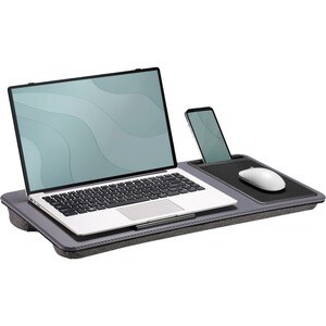 Digitus Notebook Stand - Up to 43.2 cm (17") Screen Support - 5.5 cm Height x 57.5 cm Width - Desk - Plastic, Cotton - Grey
