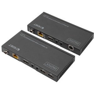 Digitus DS-55512 KVM Extender - Wired - 1 Computer(s) - 1 Local User(s) - 70 m Range - 4K - 2 x Network (RJ-45) - 3 x USB 