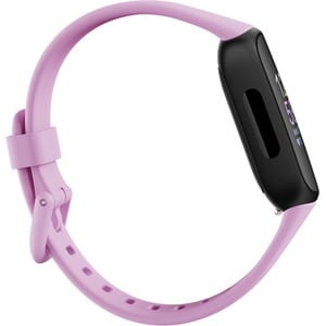 Fitbit Inspire 3 FB424 Smart Band - Black, Lilac Bliss Body Color - Heart Rate Monitor, Pulse Oximeter Sensor, Temperature