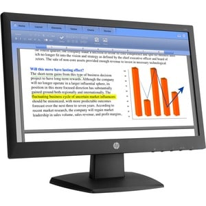 HP V194 48.26 cm (19.00") Class WXGA LCD Monitor - 16:9 - Black - 46.99 cm (18.50") Viewable - Twisted nematic (TN) - LED 