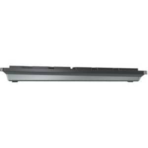 CHERRY KW 9100 SLIM Keyboard - Wireless Connectivity - English (UK) - Black, Silver - Scissors Keyswitch - Bluetooth/RF - 