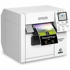 Epson ColorWorks CW-C4000 Desktop Inkjet Printer - Color - Label Print - Gigabit Ethernet - USB - USB Host - With Cutter -