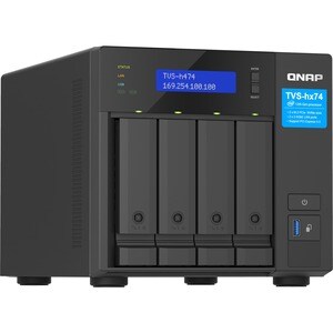 QNAP TVS-h474-PT-8G 4 x Gesamtzahl Einschübe SAN/NAS-Speichersystem - 5 GB Größe Flash-Speicher - Intel Pentium Gold G7400