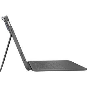 Logitech Rugged Folio Rugged Keyboard/Cover Case (Folio) Apple iPad (10th Generation) Tablet - Graphite - Drop Resistant, 