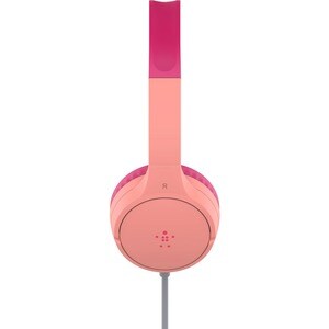 Belkin SOUNDFORM Mini Wired On-ear, Over-the-head Stereo Headset - Pink - Binaural - Ear-cup - 121.9 cm Cable - Mini-phone