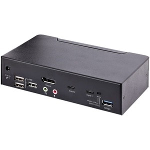 2 PORT USB C DP KVM SWITCH - 4K 60HZ 3.5MM AND USB AUDIO