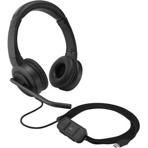 Kensington H1000 Wired On-ear, Over-the-head Stereo Headset - Black - Binaural - Ear-cup - 32 Ohm - 20 Hz to 20 kHz - 182.