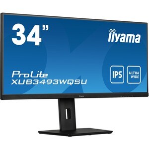 Moniteur LCD iiyama ProLite XUB3493WQSU-B5 34" Class UW-QHD - 21:9 - Noir mat - 86,4 cm (34") Viewable - ADS-IPS - WLED Ré