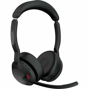 Jabra Evolve2 55 Wired/Wireless On-ear Stereo Headset - Black - Binaural - Supra-aural - 3000 cm - Bluetooth - 20 Hz to 20