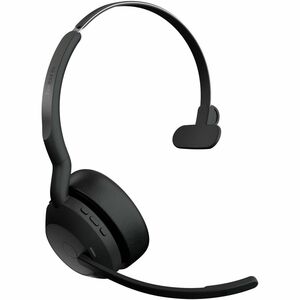 Jabra Evolve2 55 Wireless On-ear Mono Headset - Monaural - Supra-aural - 3000 cm - Bluetooth - 20 Hz to 20 kHz - MEMS Tech