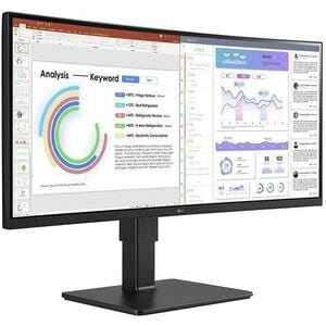 Monitor LCD LG Ultrawide 34BQ77QC-B 863,6 mm (34") Class Webcam UW-QHD Schermo curvo - 21:9 - Nero tessuto - 86,4 cm (34")