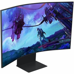 Samsung Odyssey Ark S55CG970NN 55" Class 4K UHD Curved Screen Gaming LED Monitor - 16:9 - Titan Black - 55" Viewable - Ver