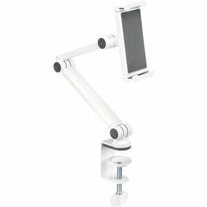 Neomounts DS15-545WH1 Clamp Mount for Tablet - White - Landscape/Portrait - Height Adjustable - 1 Display(s) Supported - 1