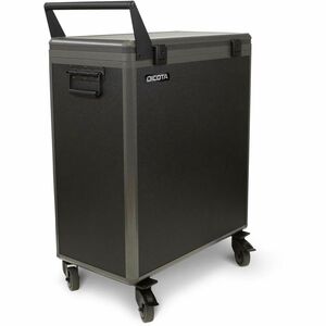 Dicota Charging Cart - 60 kg Capacity - 4 Casters - Aluminium, Polypropylene - For 14 Devices - 16" (40.64 cm) Screen Supp
