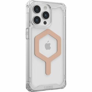 Urban Armor Gear Plyo Rugged Case for Apple iPhone 15 Pro Max Smartphone - Ice/Rose Gold - Crystal Clear - Drop Resistant,