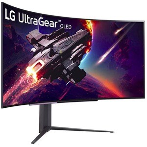 LG UltraGear 45GR95QE-B 45" (114.3 cm) Class UW-QHD Curved Screen Gaming OLED Monitor - 21:9 - Black - 44.5" (113 cm) View
