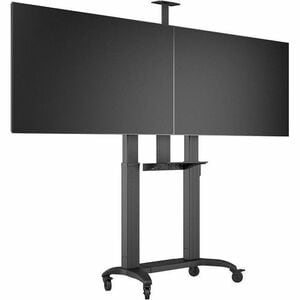 Carrello per schermo ITB - 135 kg Capacità - 4 Casters - Nero - 152,4 cm (60") a 279,4 cm (110") Screen Supported - Paesag