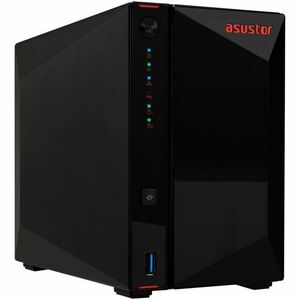 Asustor AS5402T, 2 Bay NAS, Intel Quad-Core 2.0GHz CPU, 4X M.2 NVMe SSD Slots, 2x2.5GbE Ports, 4GB DDR4 RAM, for Gaming an