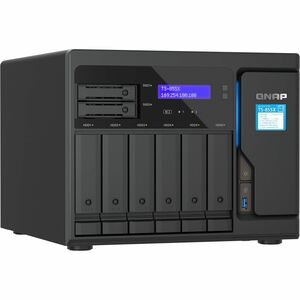 QNAP TS-855X-8G 8 x Total de compartimentos Sistema de armazenamento SAN/NAS - 5 GB Flash Memory Capacity Atom Octa-core (
