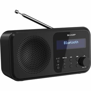 Sharp Tuner - Tragbar, Desktop - Schwarz - 20 x FM, 20 x DAB, 20 x DAB/DAB+ - Kabellos - Bluetooth - USB - Kopfhörer - 4 x